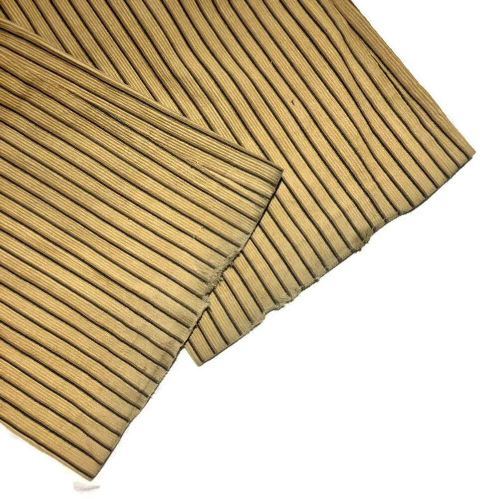 Vtg 90s Y2K black tan corduroy stripe wide leg flare pants Clueless goth grunge - Picture 4 of 6